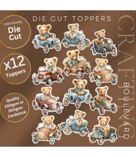 Vintage Teddy Die Cut Toppers