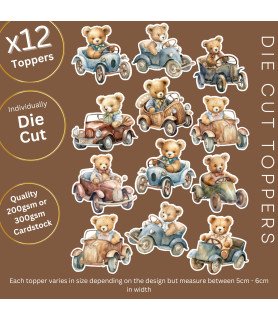 Vintage Teddy Die Cut Toppers
