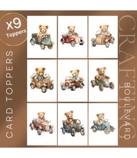 Vintage Teddy Card Toppers