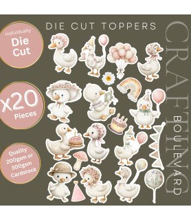 Baby Goose Birthday Die Cut Toppers