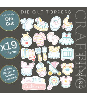 Pastel Hand Drawn Baby Die Cut Toppers