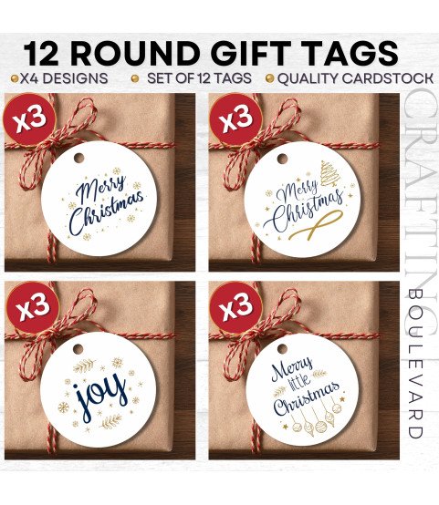 Joy Round Christmas Gift Tags Joy Round Christmas Gift Tags