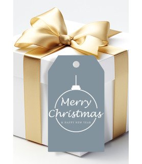 Hampton Blue Merry Christmas Bauble Gift Tags
