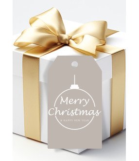 Mocha Merry Christmas Bauble Gift Tags