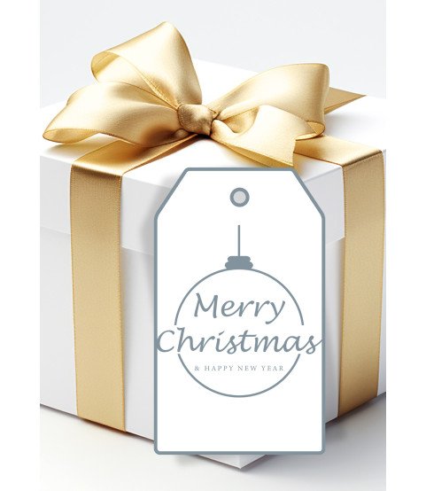 Hampton Blue Merry Christmas Bauble Gift Tags