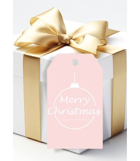 Blush Pink Merry Christmas Bauble Gift Tags