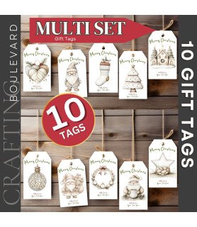 Personalised Nordic Christmas Gift Tags – Multi Set