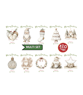 Personalised Nordic Christmas Gift Tags – Multi Set