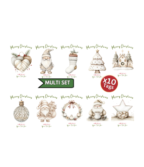Personalised Nordic Christmas Gift Tags – Multi Set