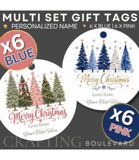Personalised Christmas Tree Gift Tags – Multi Set