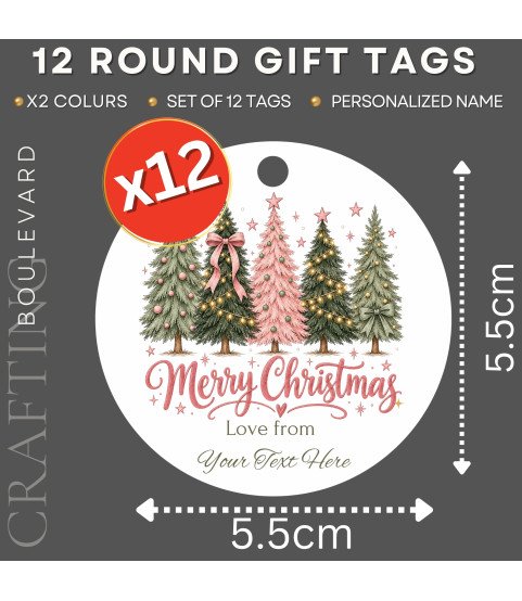 Personalised Christmas Tree Gift Tags – Multi Set
