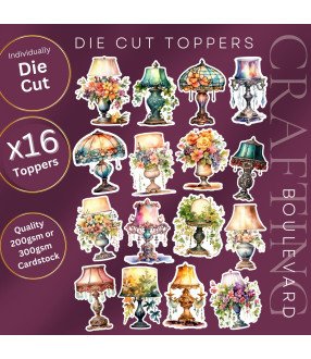 Victorian Lamps Stickers, Die Cut or Card Toppers