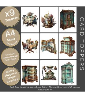 Victorian Decor Card Toppers