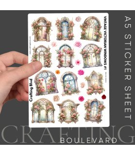 Vintage Victorian Windows #1 Stickers