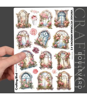 Vintage Victorian Windows #2 Stickers