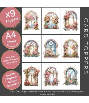 Vintage Victorian Windows #2 Card Toppers