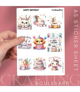 Cute Birthday Friends Stickers