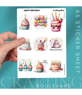 Birthday Cakes & Cupcakes Stickers