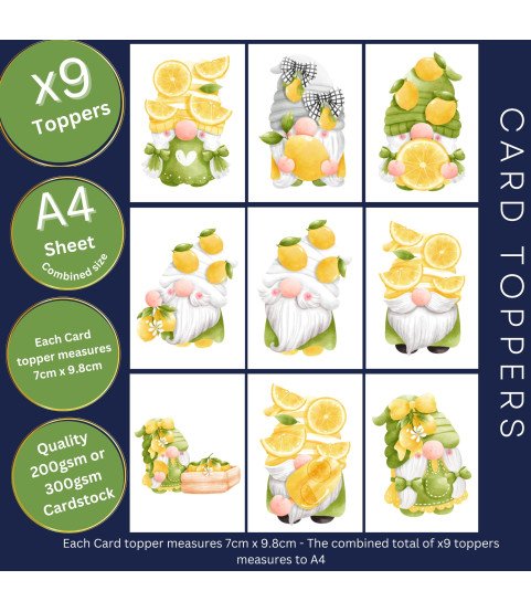 Lemon Gnome Card Toppers
