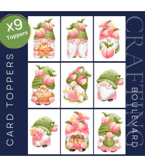 Peach Gnome Card Toppers