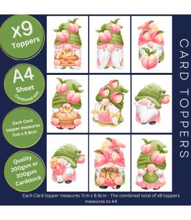 Peach Gnome Card Toppers