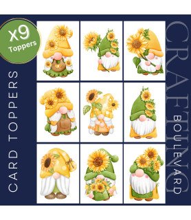 Sunflower Gnome Card Toppers