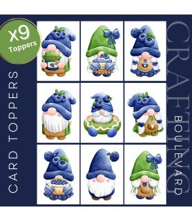 Blueberry Gnome Card Toppers