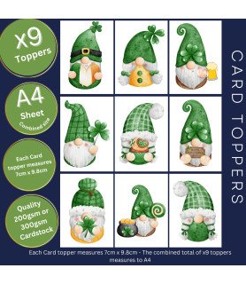 St Patrick’s Day Gnome Card Toppers
