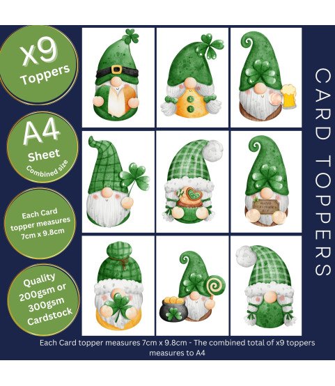 St Patrick’s Day Gnome Card Toppers St Patrick’s Day Gnome Card Toppers
