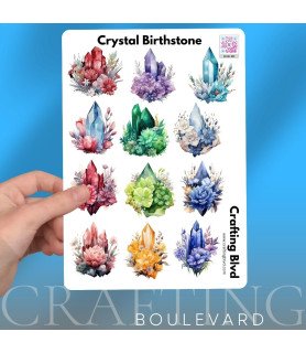 Crystal Birthstone Stickers