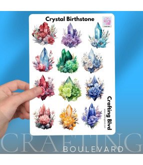 Crystal Birthstone Stickers