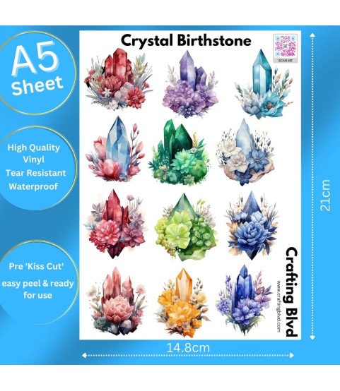 Crystal Birthstone Stickers Crystal Birthstone Stickers