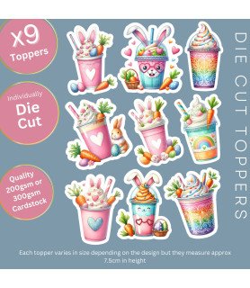 Easter Bunny Milkshakes Die Cut Toppers