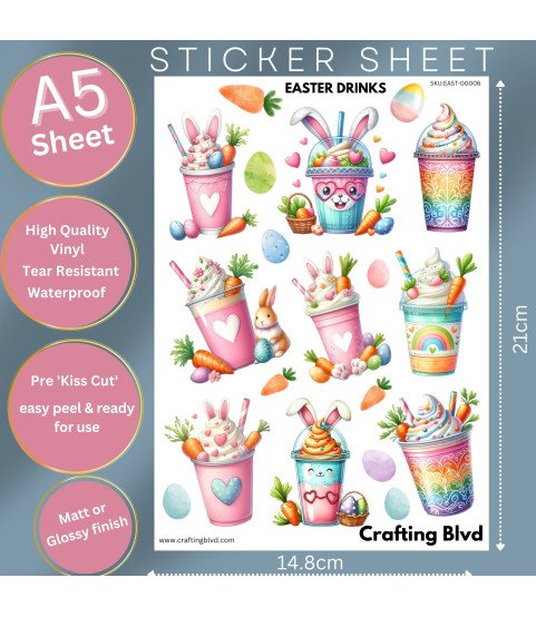 Easter Bunny Milkshakes Stickers