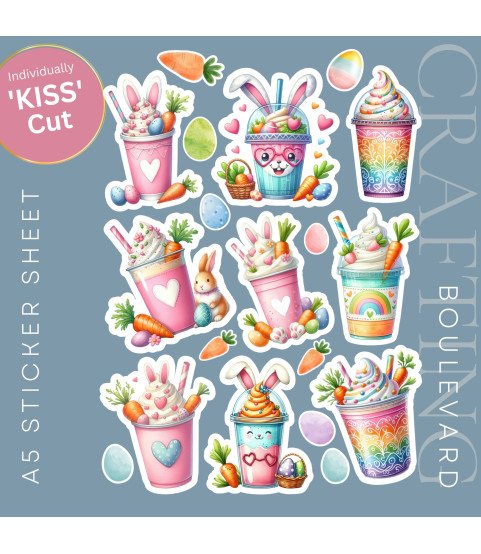 Easter Bunny Milkshakes Stickers