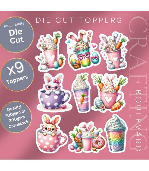 Easter Bunny Sweet Treat Drinks Die Cut Toppers