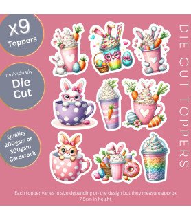 Easter Bunny Sweet Treat Drinks Die Cut Toppers