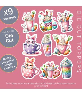 Easter Bunny Sweet Treat Drinks Die Cut Toppers