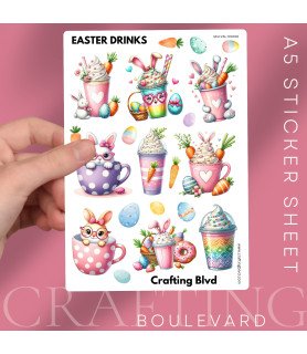 Easter Bunny Sweet Treat Drinks Stickers