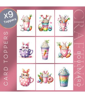 Easter Bunny Sweet Treat Drinks Card Toppers