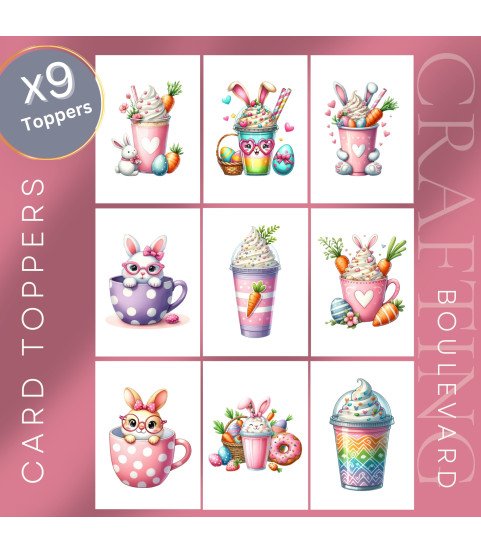 Easter Bunny Sweet Treat Drinks Card Toppers