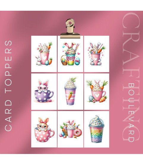 Easter Bunny Sweet Treat Drinks Card Toppers