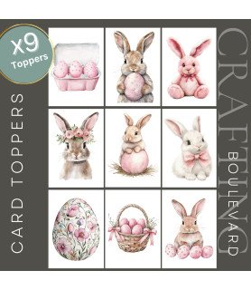 Pastel Pink Easter Card Toppers