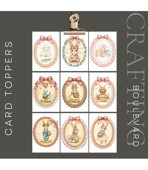 Vintage Easter Card Toppers