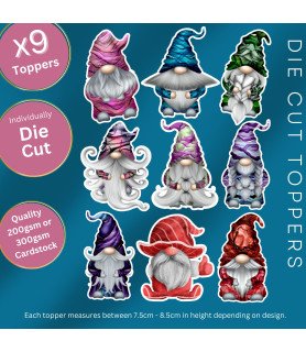 Wizard Gnome Die Cut Toppers