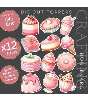 Sweet Food #2 Stickers, Die Cut or Card Toppers
