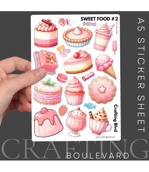 Sweet Food #2 Stickers, Die Cut or Card Toppers