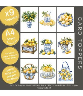 Mediterranean Lemons Card Toppers
