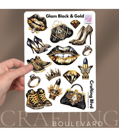Luxe Glam Black & Gold #1 Stickers