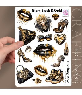 Luxe Glam Black & Gold #2 Stickers
